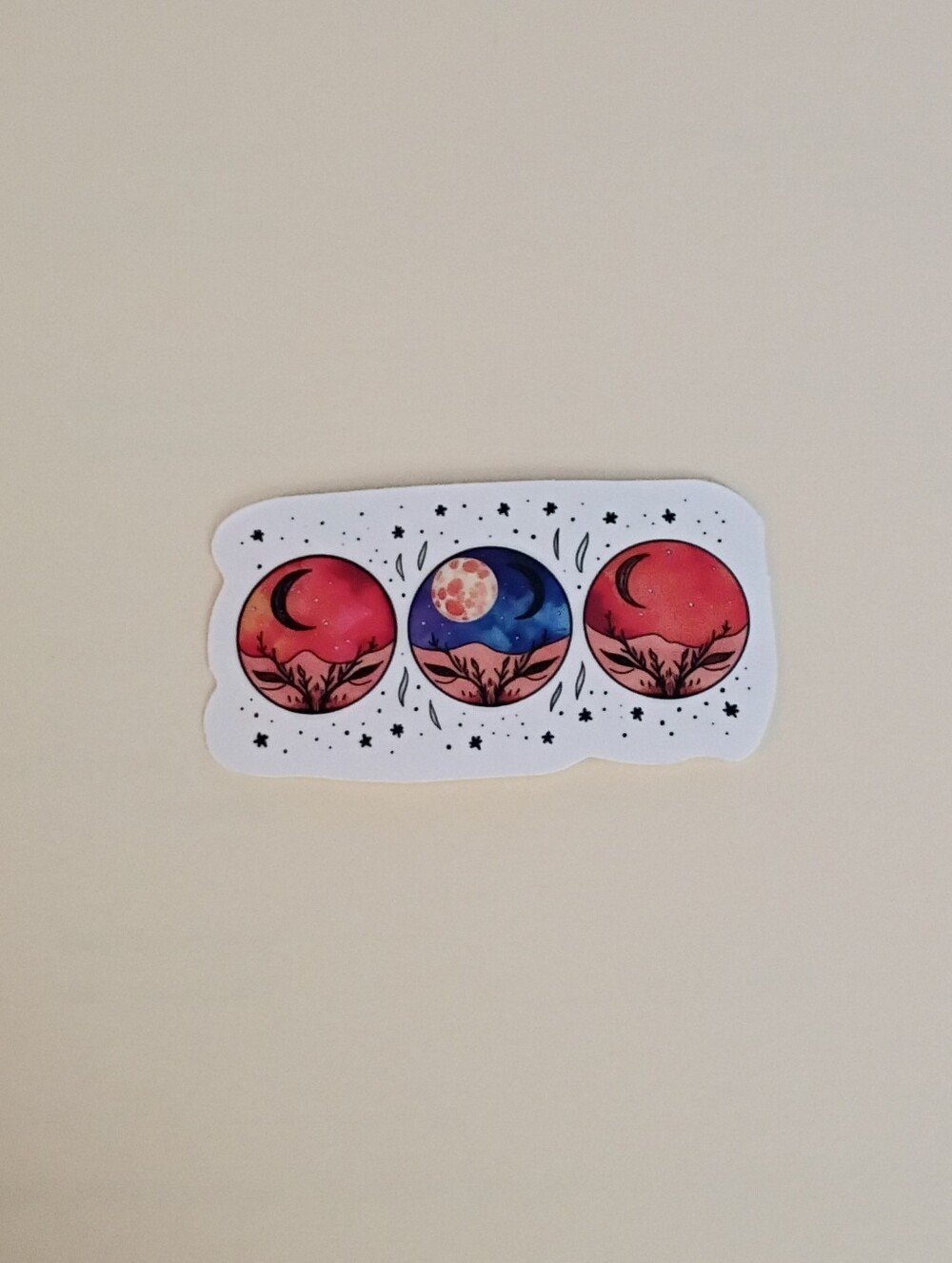 10/$10 Stickers Decal - Crescent Moons, Stars, Vines, Multicolored